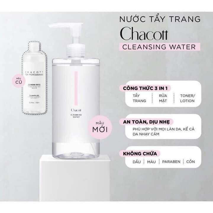 Nước tẩy trang Chacott 500ml nội địa Nhật chính hãng