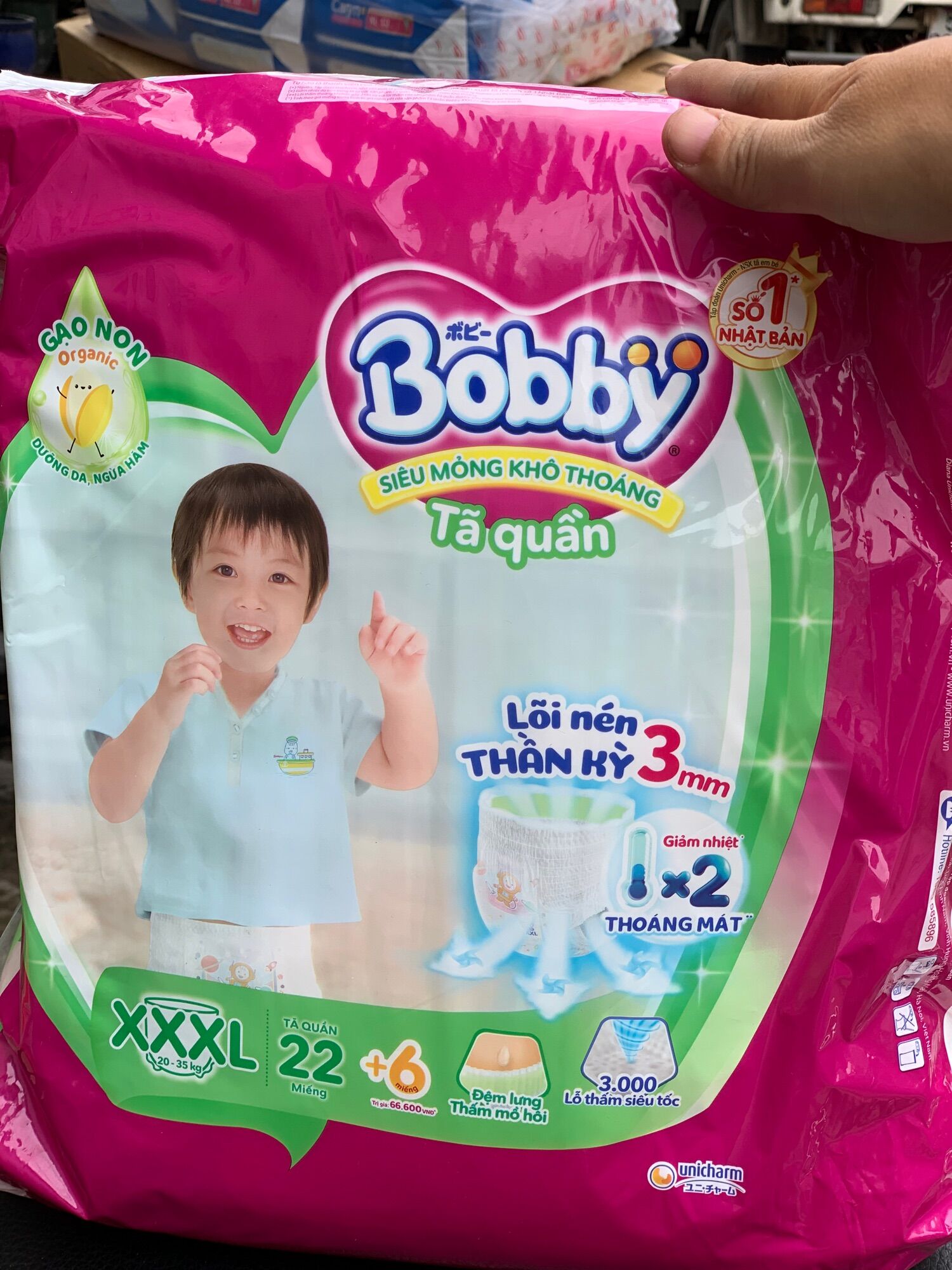 TÃ QUẦN BOBBY XXXL22( 25-35kg)