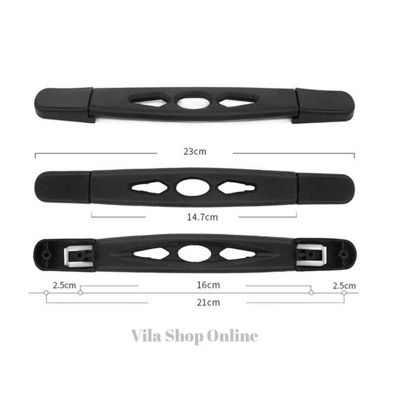 Quai xách, tay cầm vali thay thế dài 23 cm