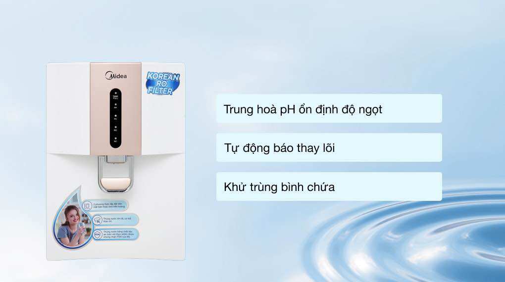 Máy lọc nước RO Midea JN1648T 5 lõi