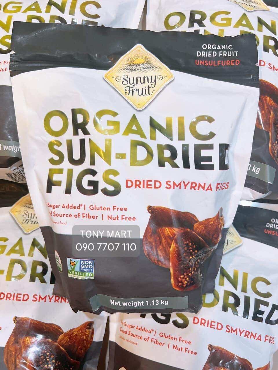 Sale rẻ date t7/2024 - sung sấy dẻo hữu cơ sunny fruit organic sun-dried figs 1,13kg