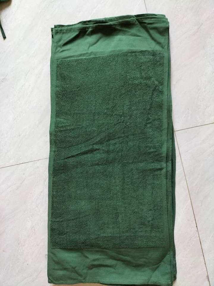 Combo 5 khăn mặt (khăn tắm) màu xanh lá kích thước 35x75cm