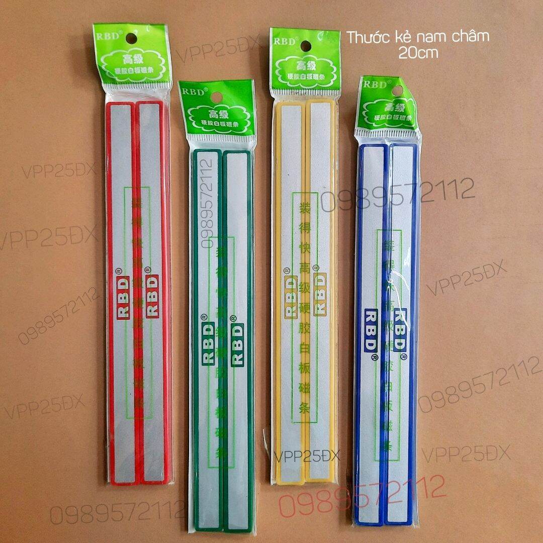 Thước nam châm 20cm,30cm.thước chặn bảng từ (vỉ 2 thanh)