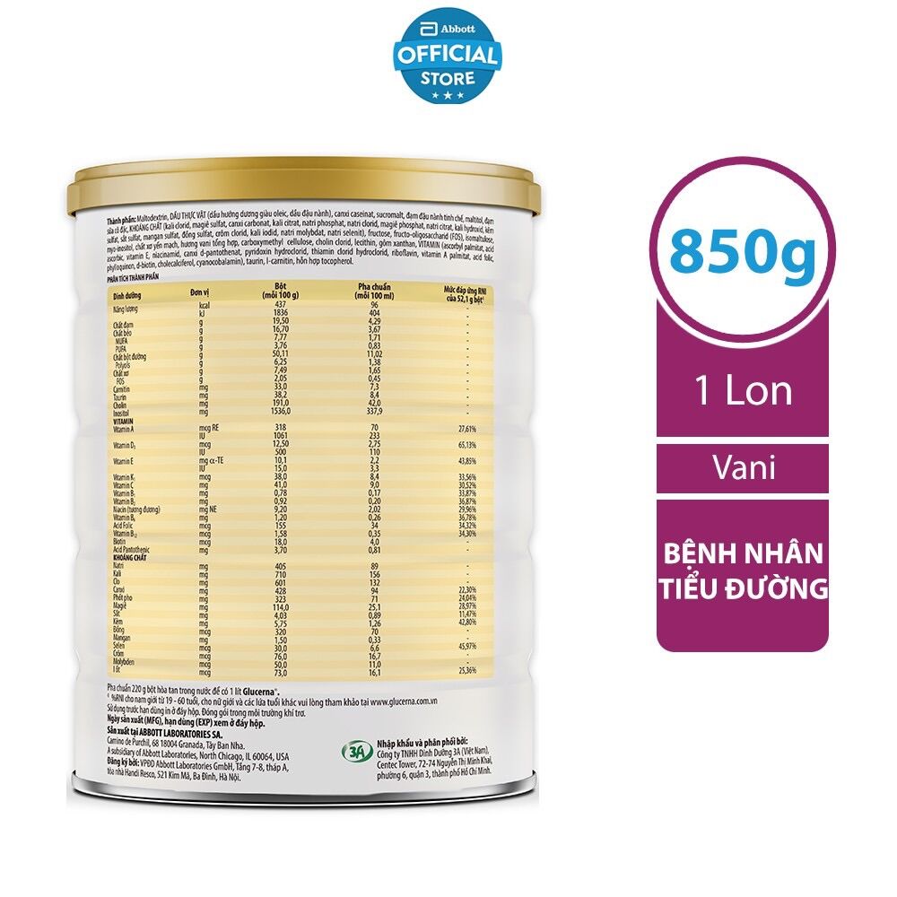 Combo sữa bột glucerna