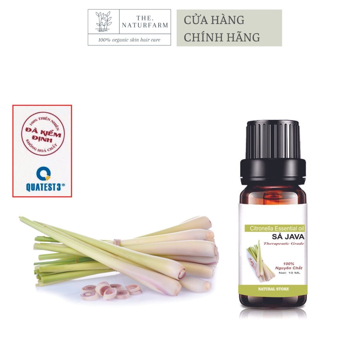 [HCM]Tinh Dầu Sả Java 10ML Nguyên Chất Organic ( Citronella Essential Oil )