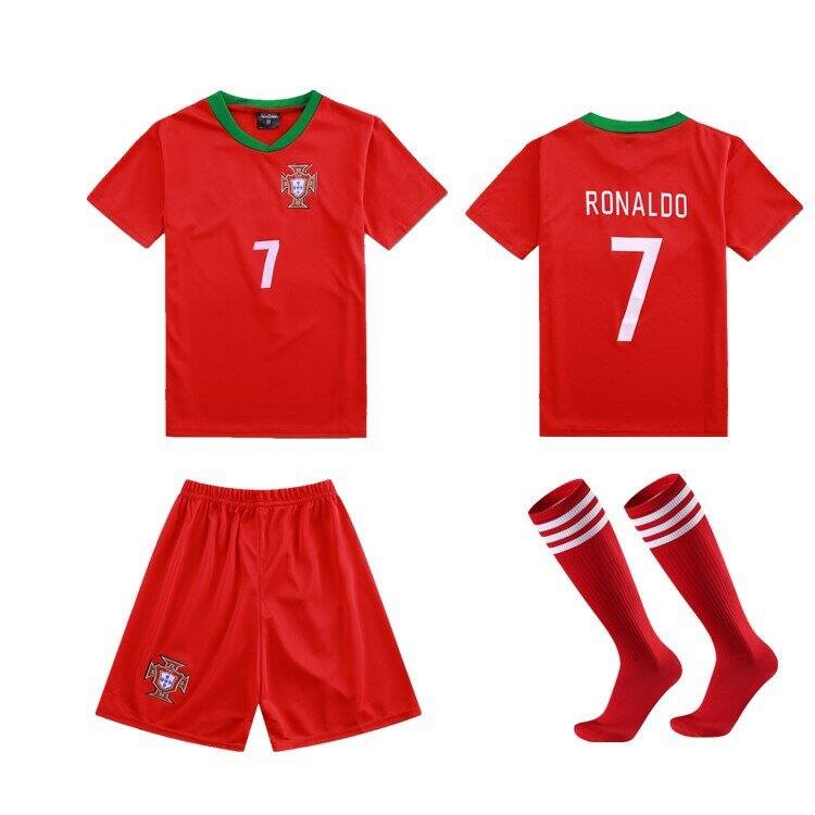 Bộ Đồng Phục Bóng Đá CR7 Số 7 Bộ Đồng Phục Biểu Diễn Cho Trẻ Em Bộ Đồng Phục Đội Bóng Đá Cho Trẻ Em 