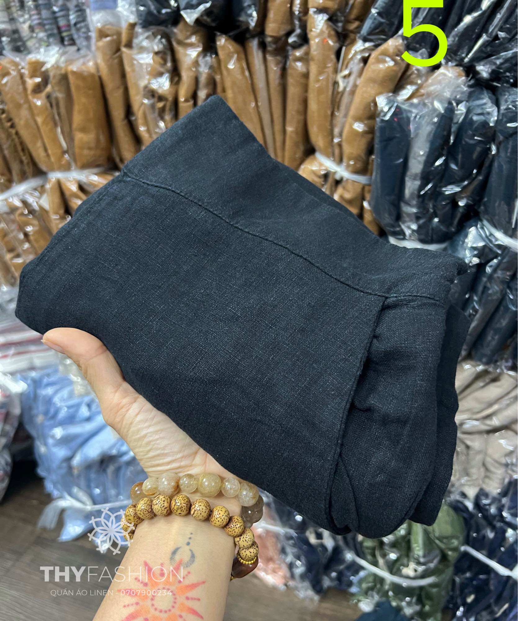 QUẦN LINEN SUÔNG DÀI (dây kéo hông, sau lưng thun)