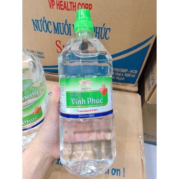 Nước muối sinh lý Vĩnh Phúc 1 lít