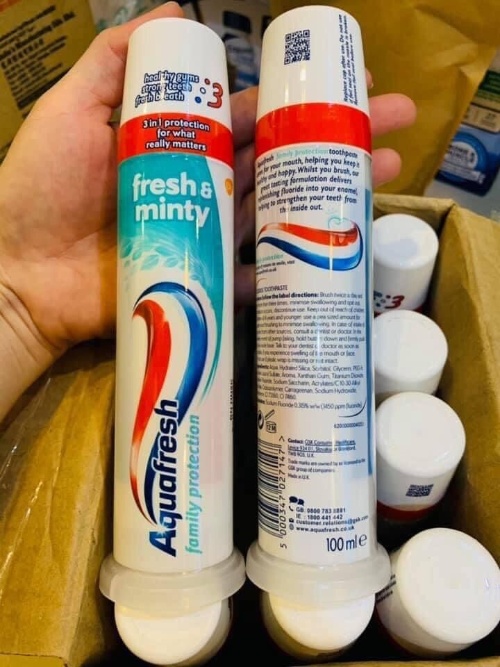 KEM ĐÁNH RĂNG AQUAFRESH FRESH & MINTY 100ML - ANH