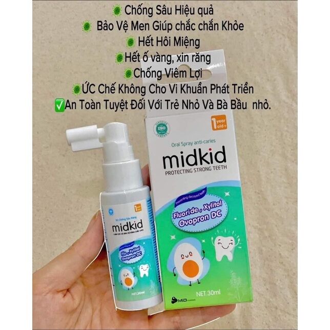 MIDKID xịt chống sâu răng chống hôi miệng