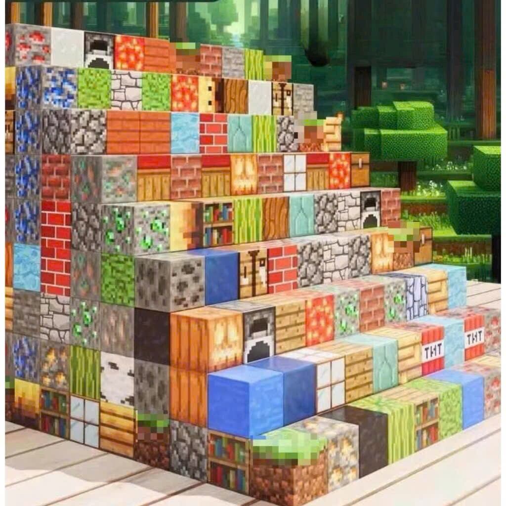 [25/50/100 viên]Đồ chơi Nam châm minecraft xây dựng mô hình