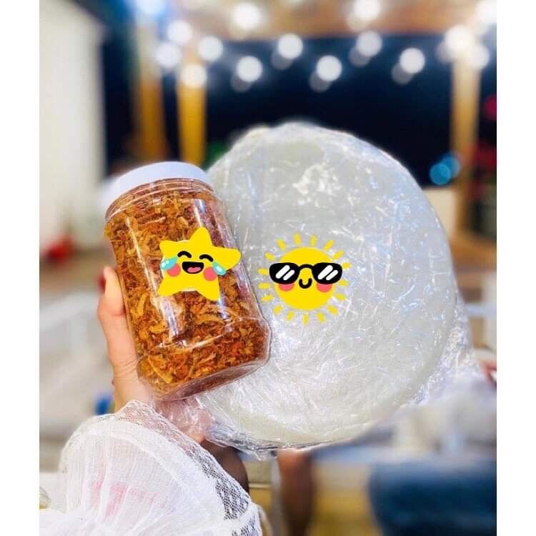 Combo bánh tráng phơi sương tròn muối tôm hành phi