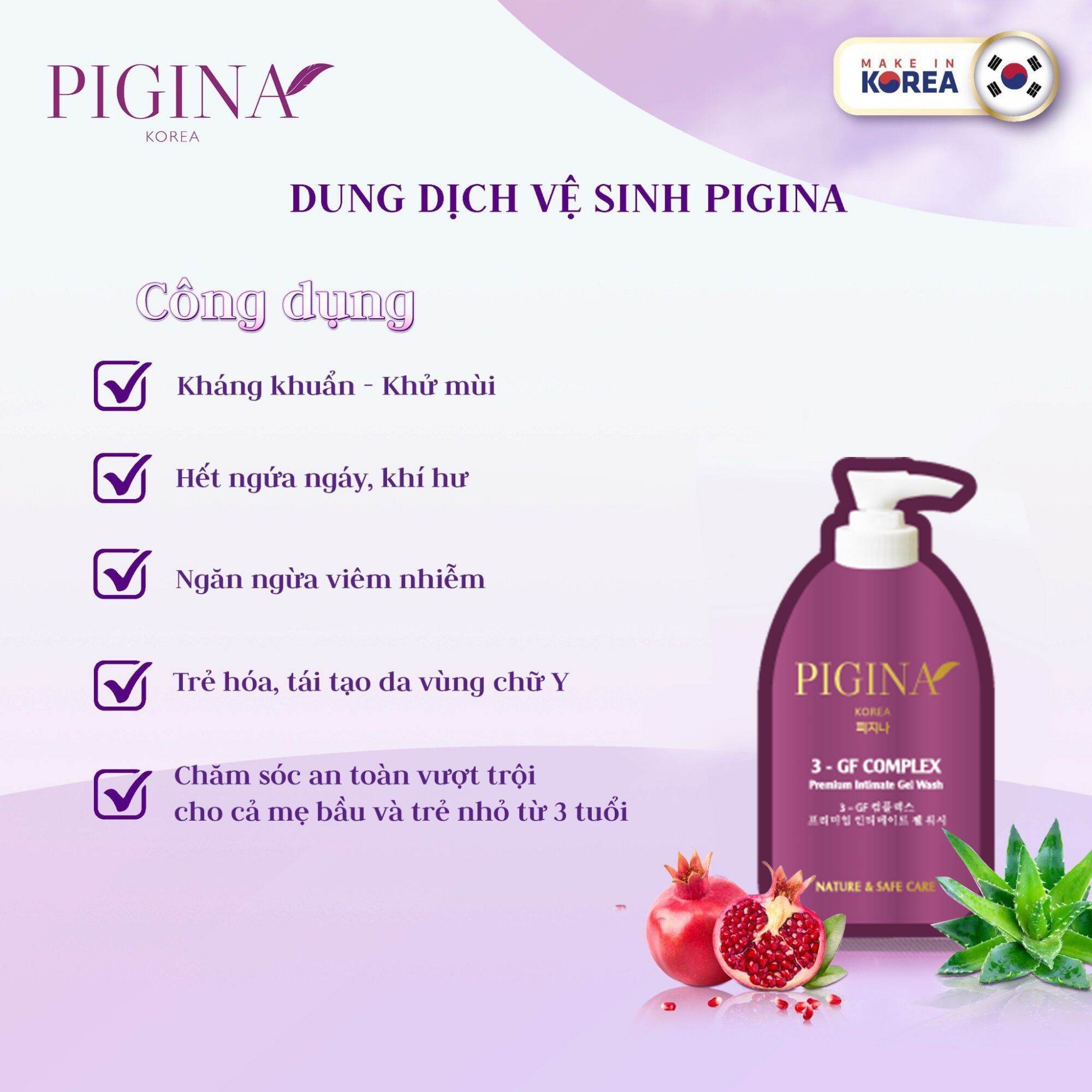 Combo 10 gói gel dung dịch vệ sinh tái tạo tế bào pigina 5ml - shopfood77