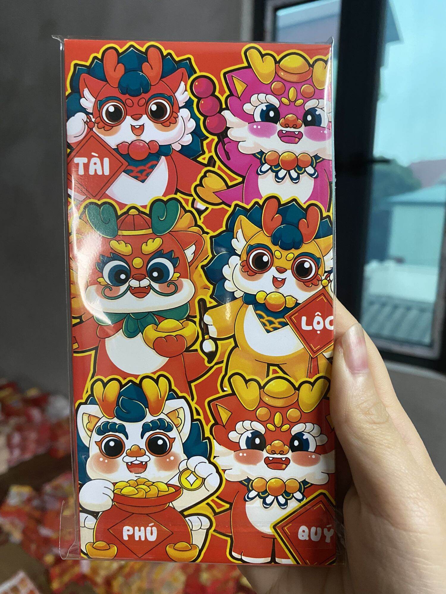 Lì xì tết Giáp Thìn 2024 mẫu mới độc lạ, đẹp 10 bao