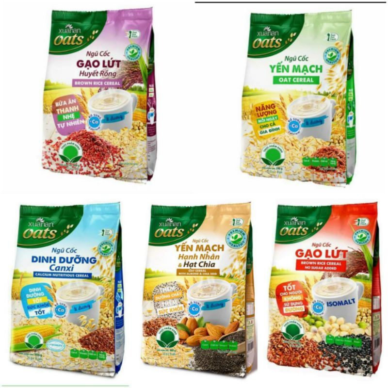 Combo 5 loại ngũ cốc xuân an oats 400 gram