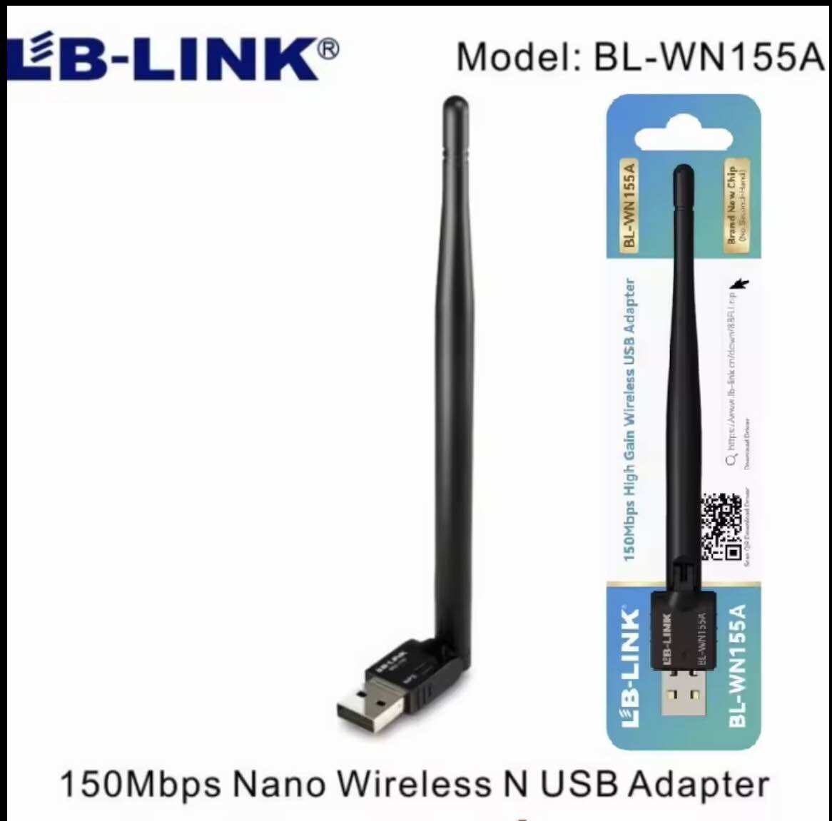 Usb thu wifi lblink bl- wn155a có 1 râu-usb kết nối wifi cho pc máy tính bàn có ăng ten, tăng tốc độ wifi