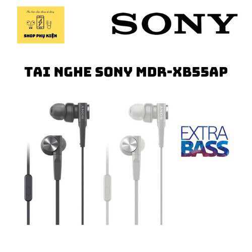 Tai nghe nhét tai sony extra bass mdr-xb55ap chính hãng