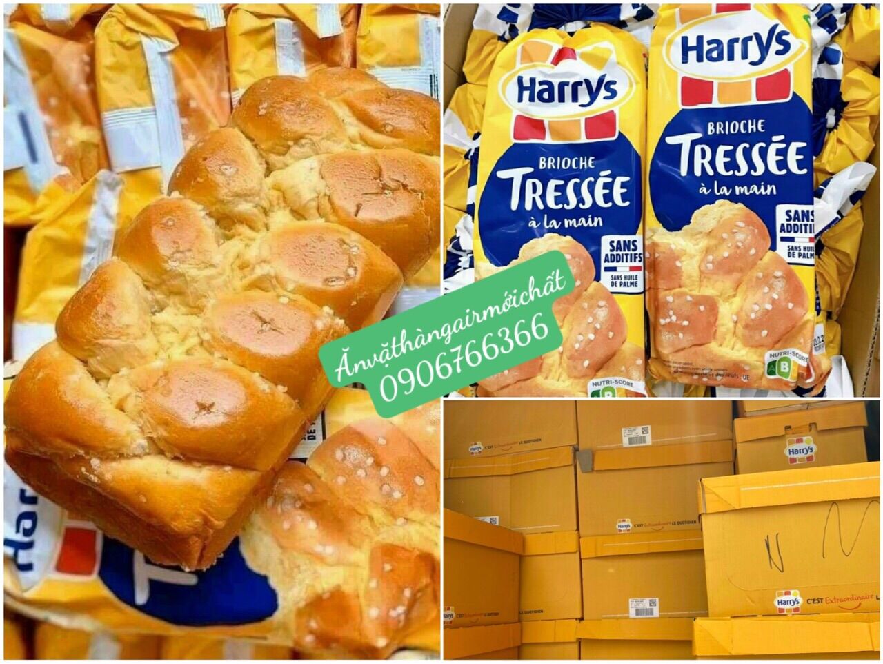 [Date MỚI 06/09/2024]Bánh Mì Hoa Cúc Pháp Harrys Brioche ổ Lớn 500 gram