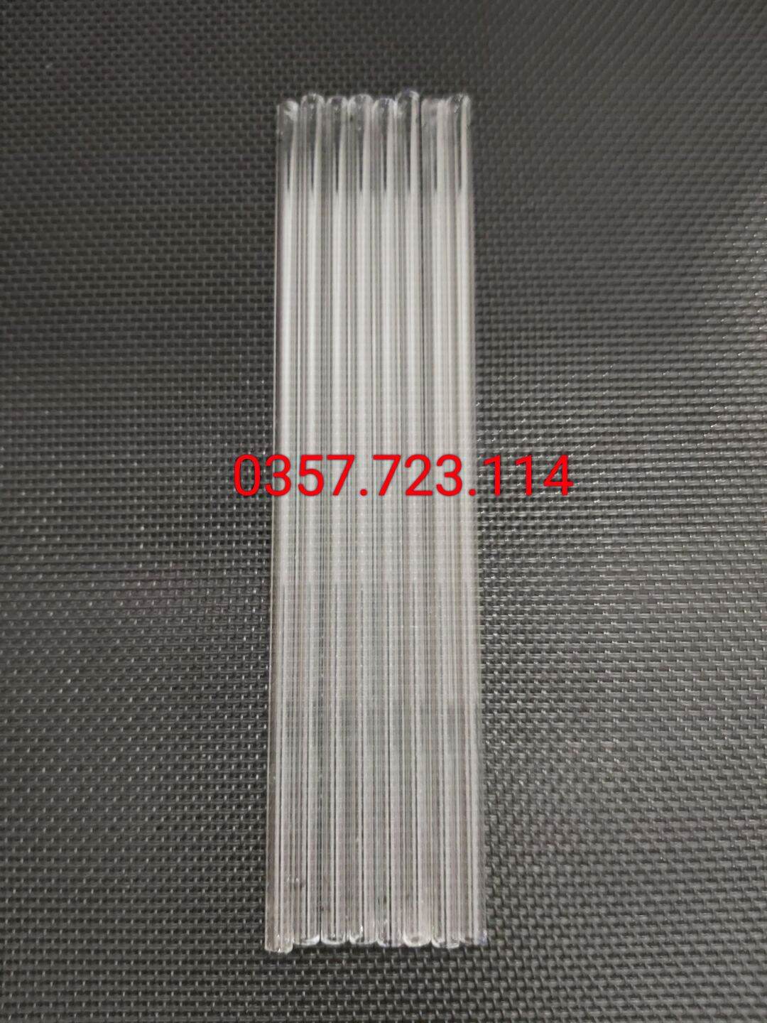 10 ống nghiệm thủy tinh làm thí nghiệm,fi 6,20cm