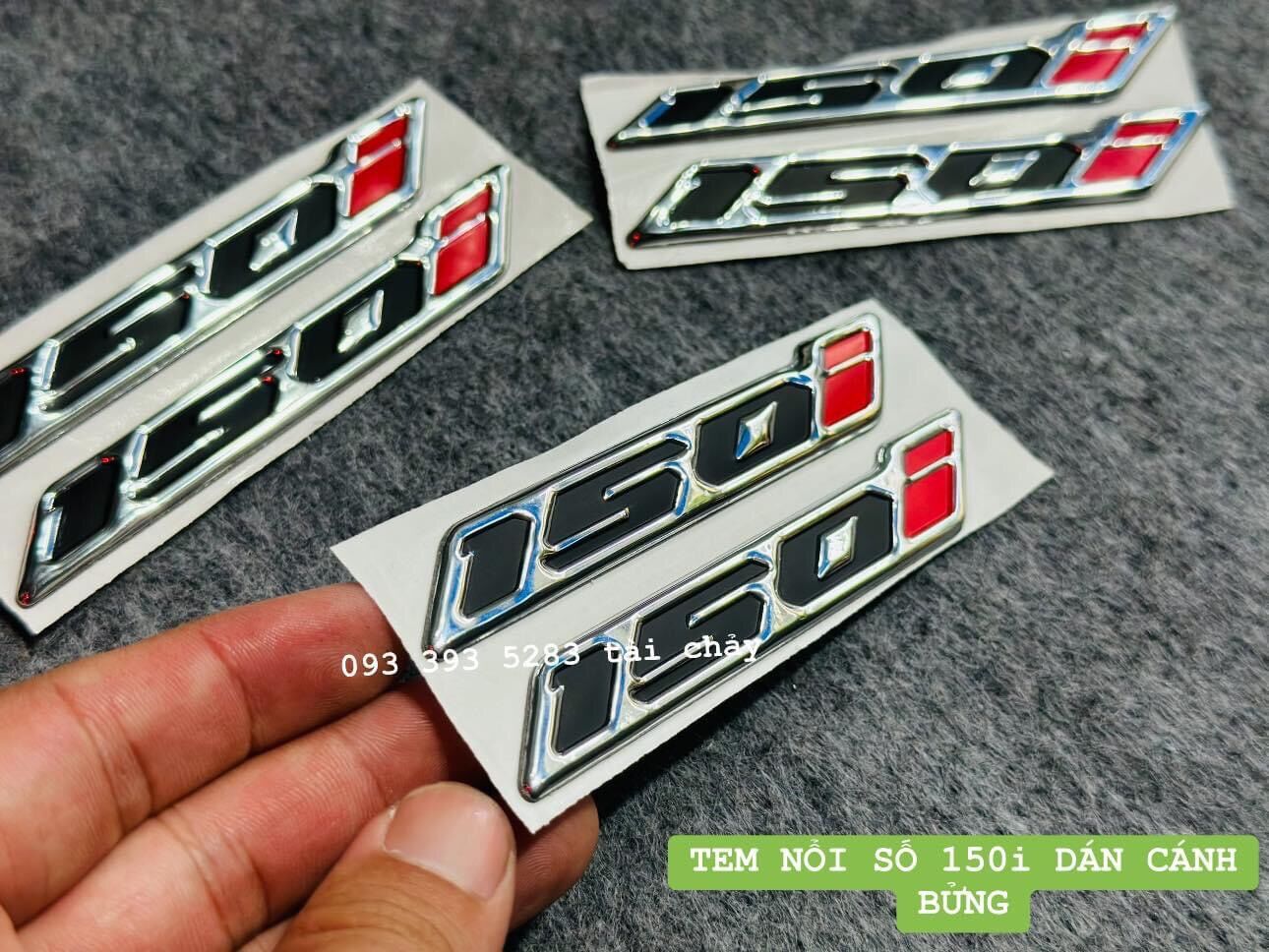 Tem nổi số 150i dán cánh bững và nhiều vi trí khác