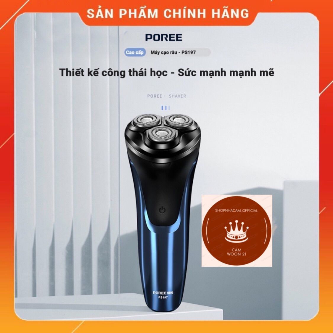 Máy cạo râu poree ps197 chính hãng