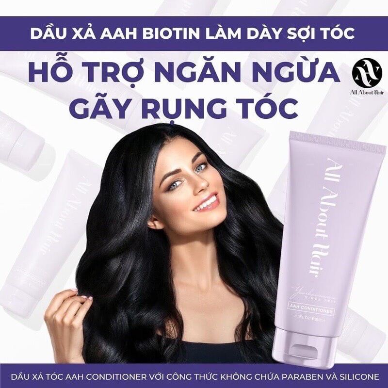 Dầu Xả AAH Biotin Ngăn Ngừa Gãy Rụng, Dày Tóc All About Hair