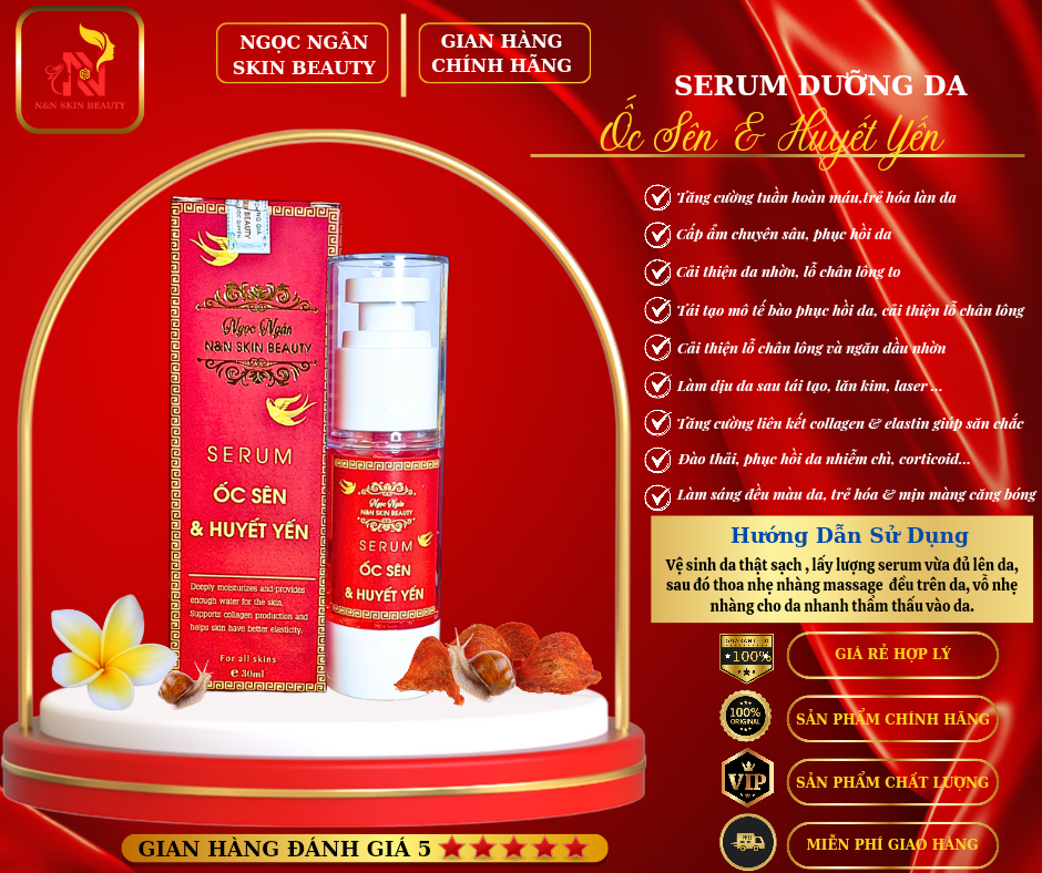 Serum huyết yến & ốc sên