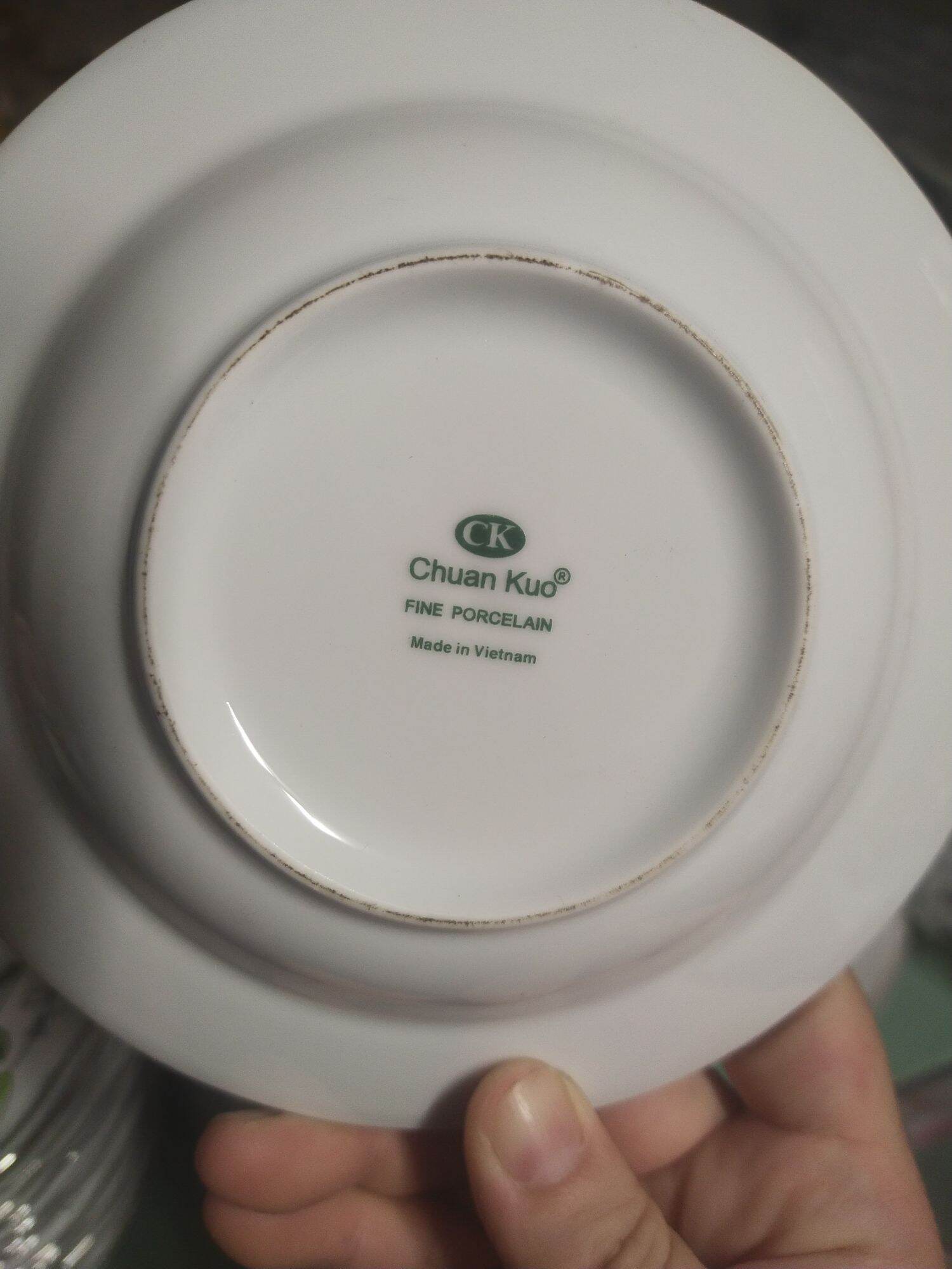 1 cặp dĩa sứ trắng ck