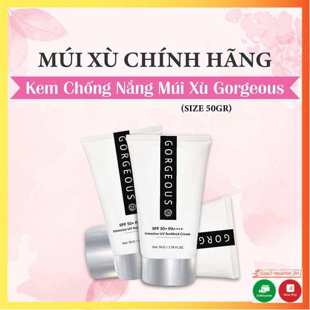 Kem chống nắng MÚI XÙ chính hãng SPF50+ 50ml, Kem chống nắng vật lý GOGEROUS trắng da bật tone 50g