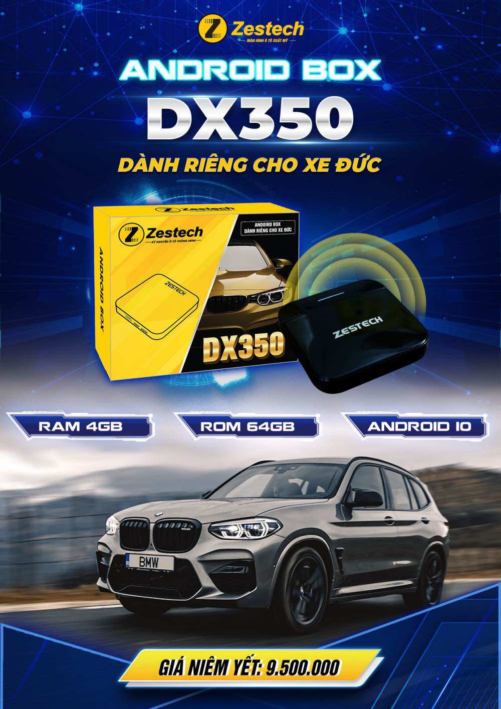 ANDROID BOX ZESTECH DX350 Dành Riêng Cho Xe Đức - Siêu Phẩm Công Nghệ 2024