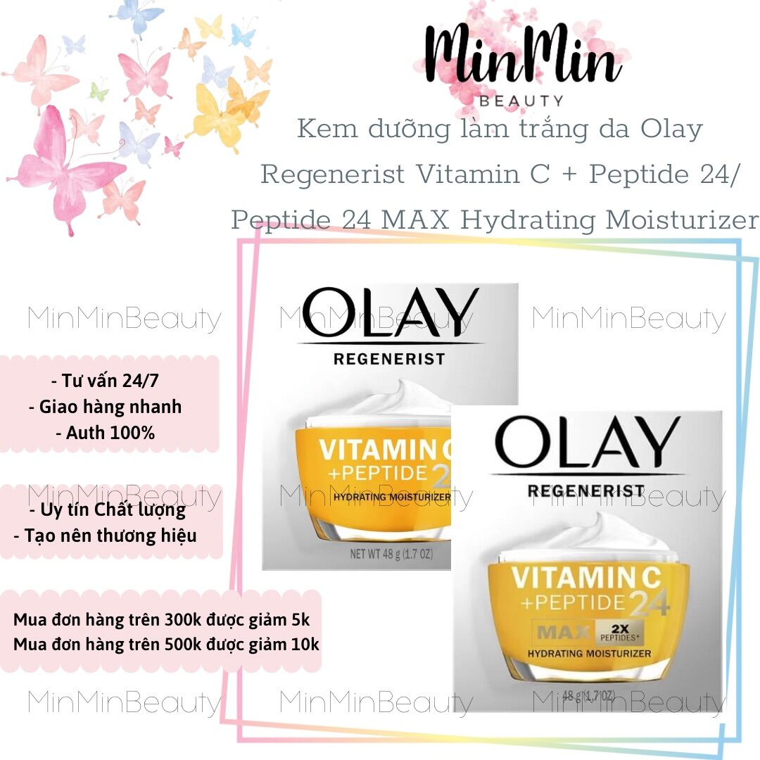 Kem Làm Trắng Da Olay Vitamin C Peptide 24 Hydrating Moisturizer