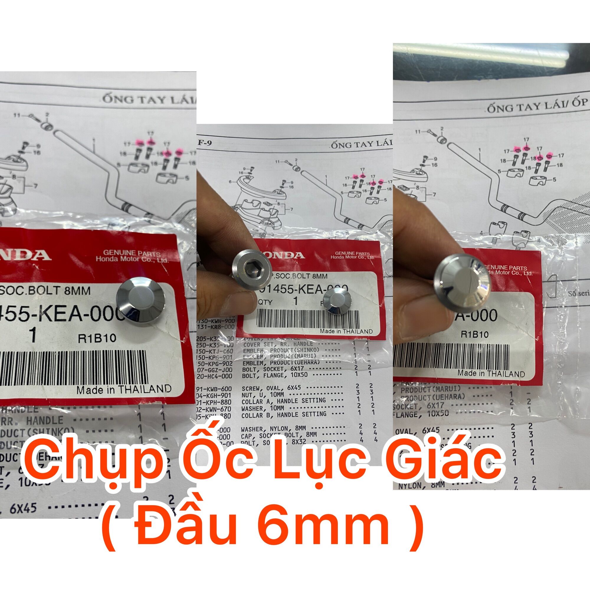 Ốc chụp nhựa pcx