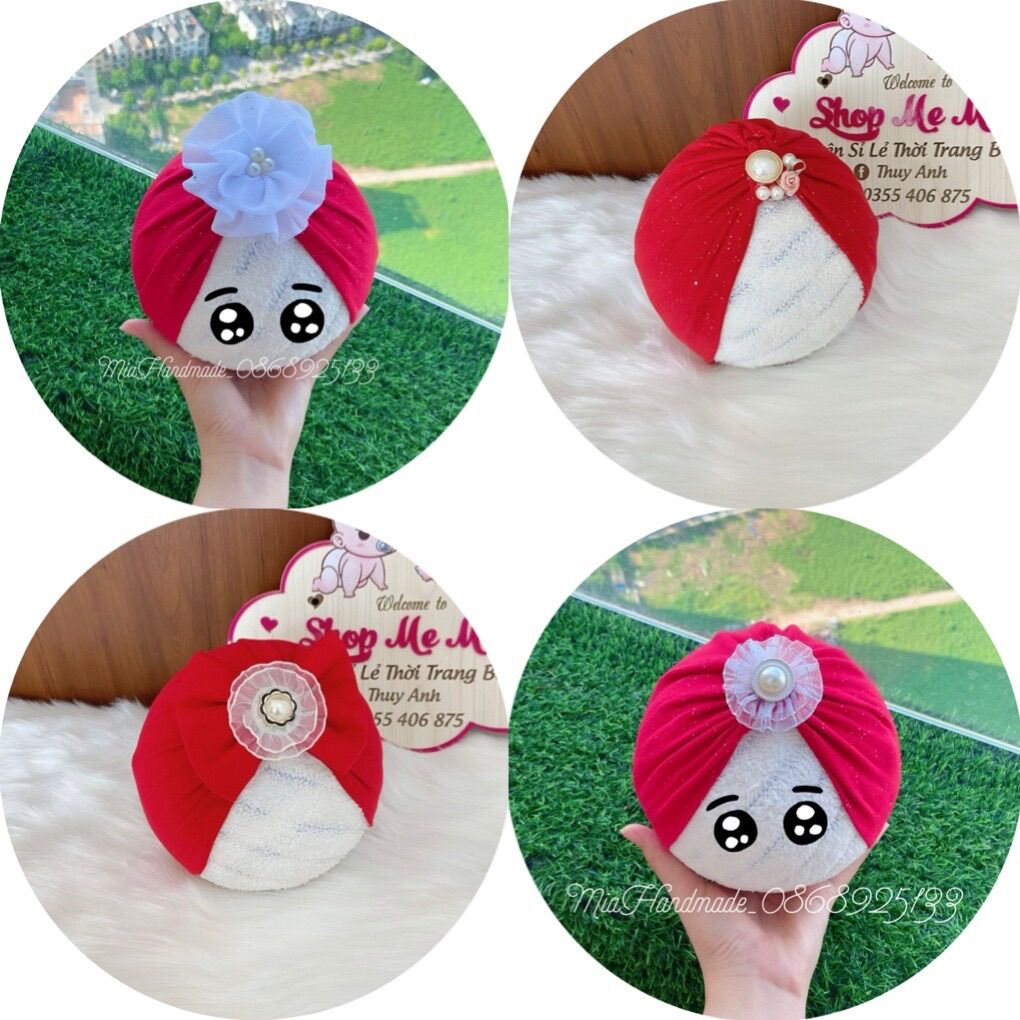 Mũ Turban Cho Bé 👉Rẻ Đẹp👈 Chất Cotton Mềm Mịn