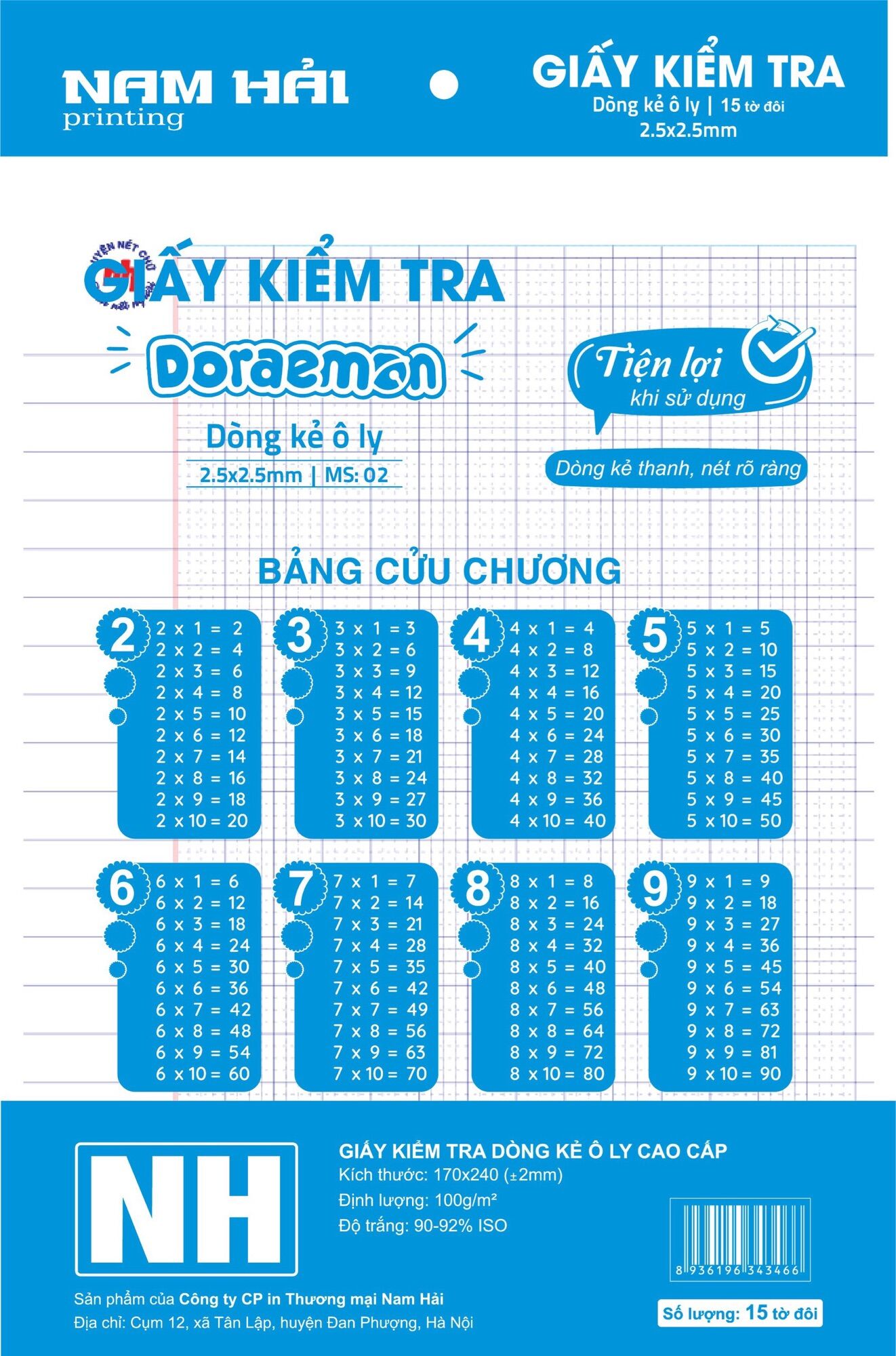Giấy kiểm tra ô ly