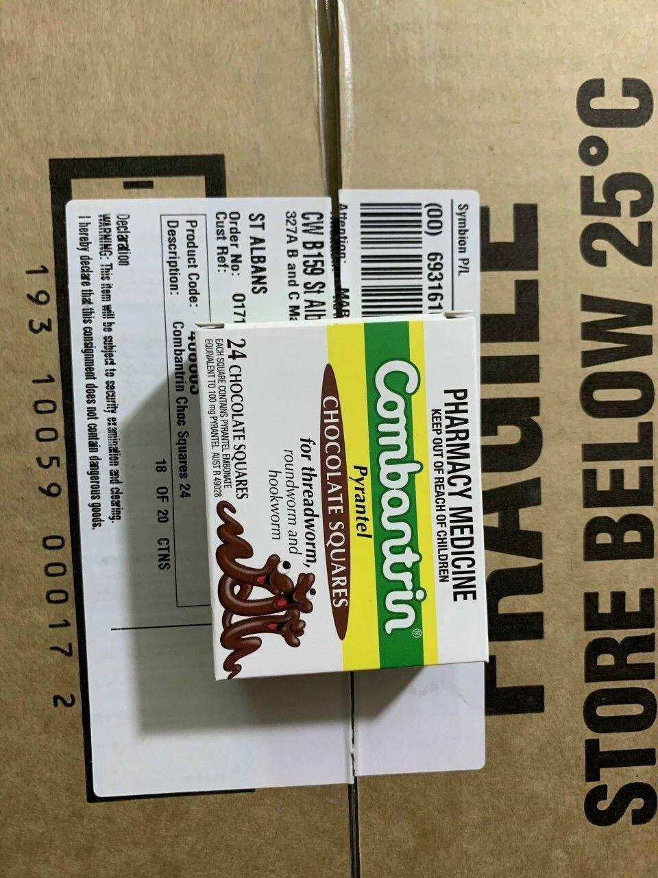 Tẩy giun Combatrin Úc vị socola