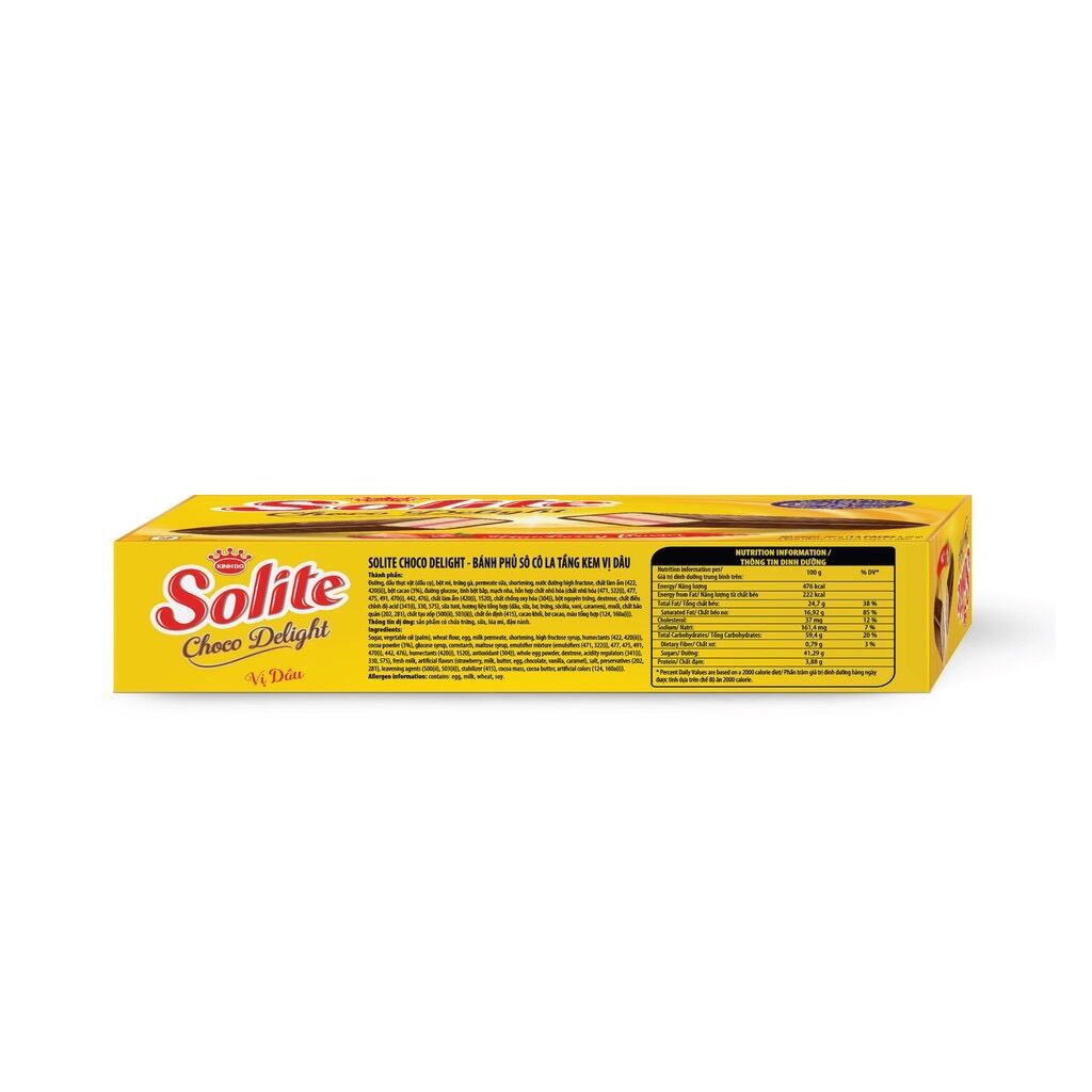 Combo 2 Hộp Solite Tầng Phủ Socola Vị Dâu 280G