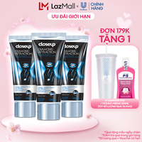 Combo 3 Kem Đánh Răng Closeup Dạng Gel Trắng Răng Diamond Attraction Ngay Sau 1 Lần Chải 100G/Tuýp