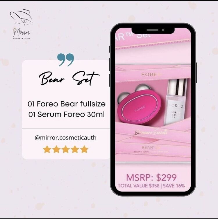 [Bảo hành 2 năm] Set Foreo Bear Máy Massage Nâng Cơ