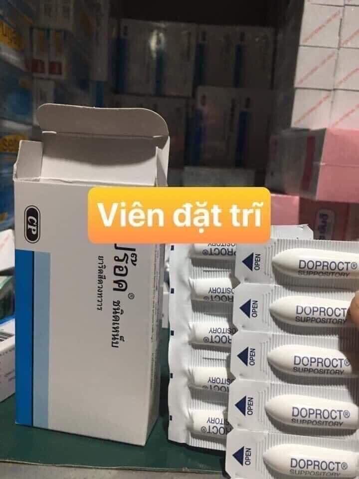 Viên đặc trĩ Doproct thái lan hộp 10 viên