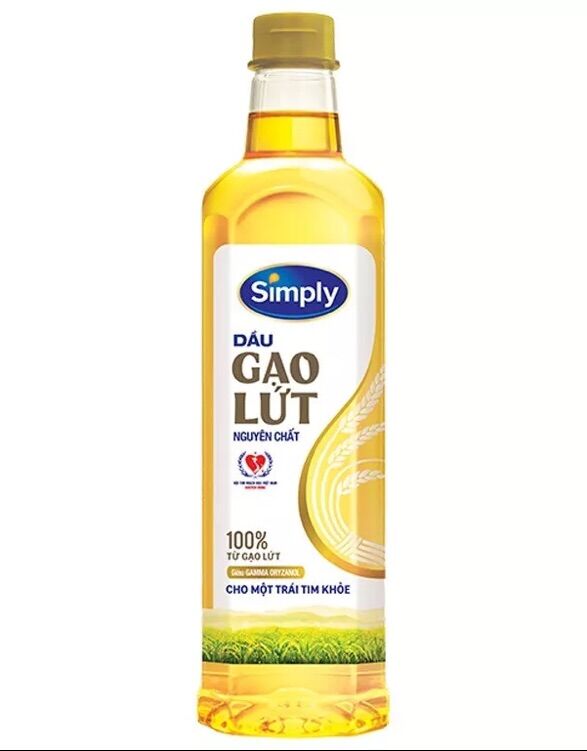 Dầu gạo lức nguyên chất Simply 1 lít