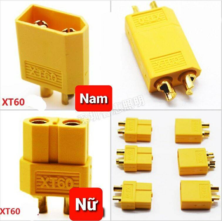 Achun.vn - cặp đầu nối xt60 / xt90 nam/nữ kết nối thiết bị pin lithium chịu tải lớn