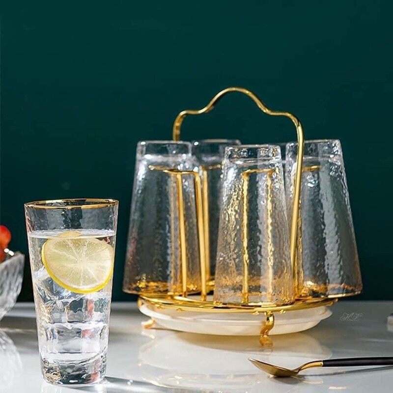 Khay úp cốc inox mạ vàng 24k cao cấp