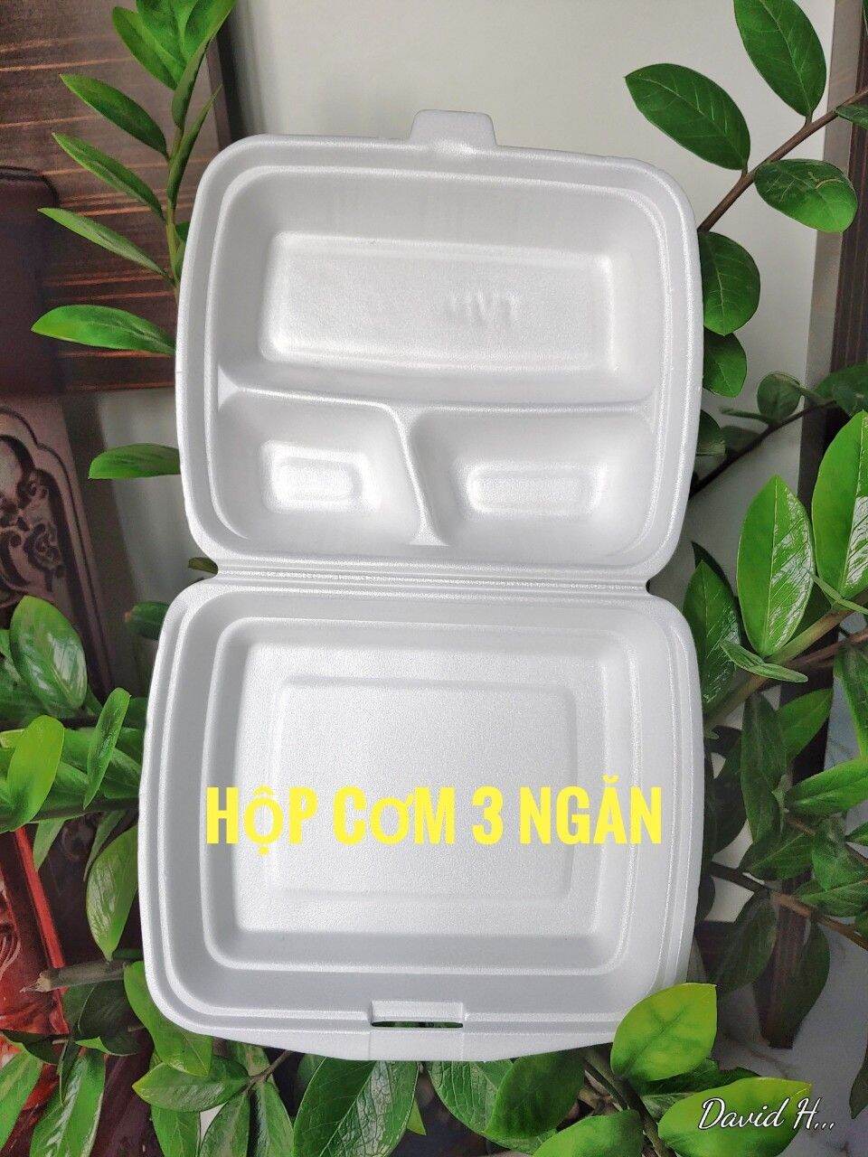 Hộp mút, hộp xốp đựng cơm, hộp gà, hộp xốp cơm 3 ngăn, hộp sầu riêng. SL 1 là 1 dây 150 cái