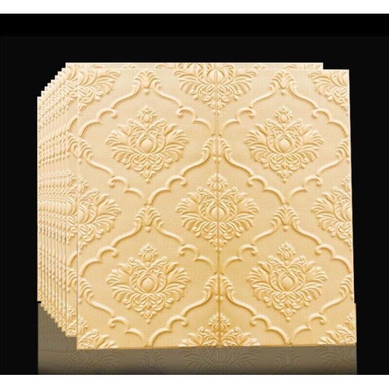 Combo 10Tấm xốp dán tường 3d hoa văn cổ điển kích thước 70x70cm