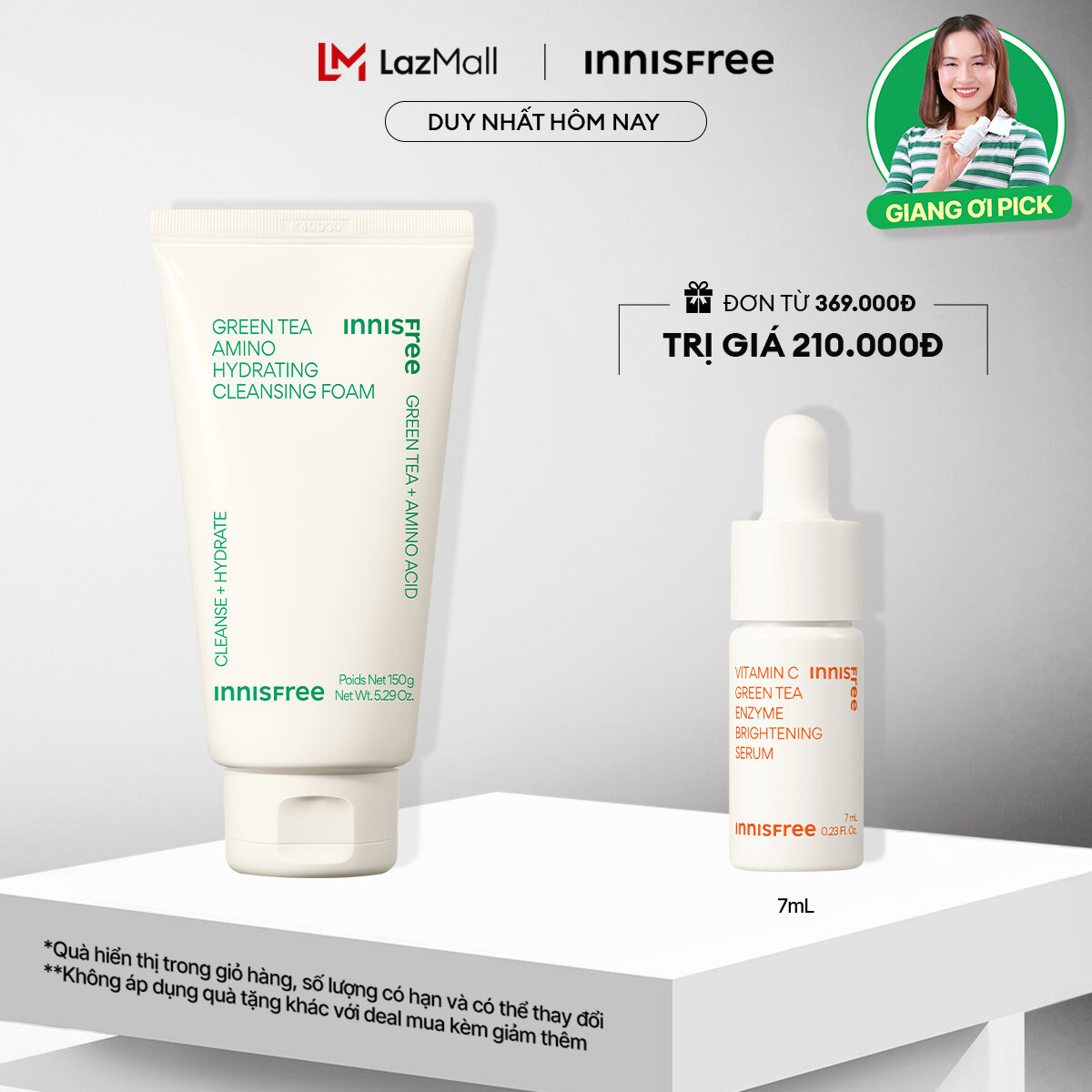 Sữa Rửa Mặt Làm Sạch Từ Trà Xanh Đảo Jeju Innisfree Green...