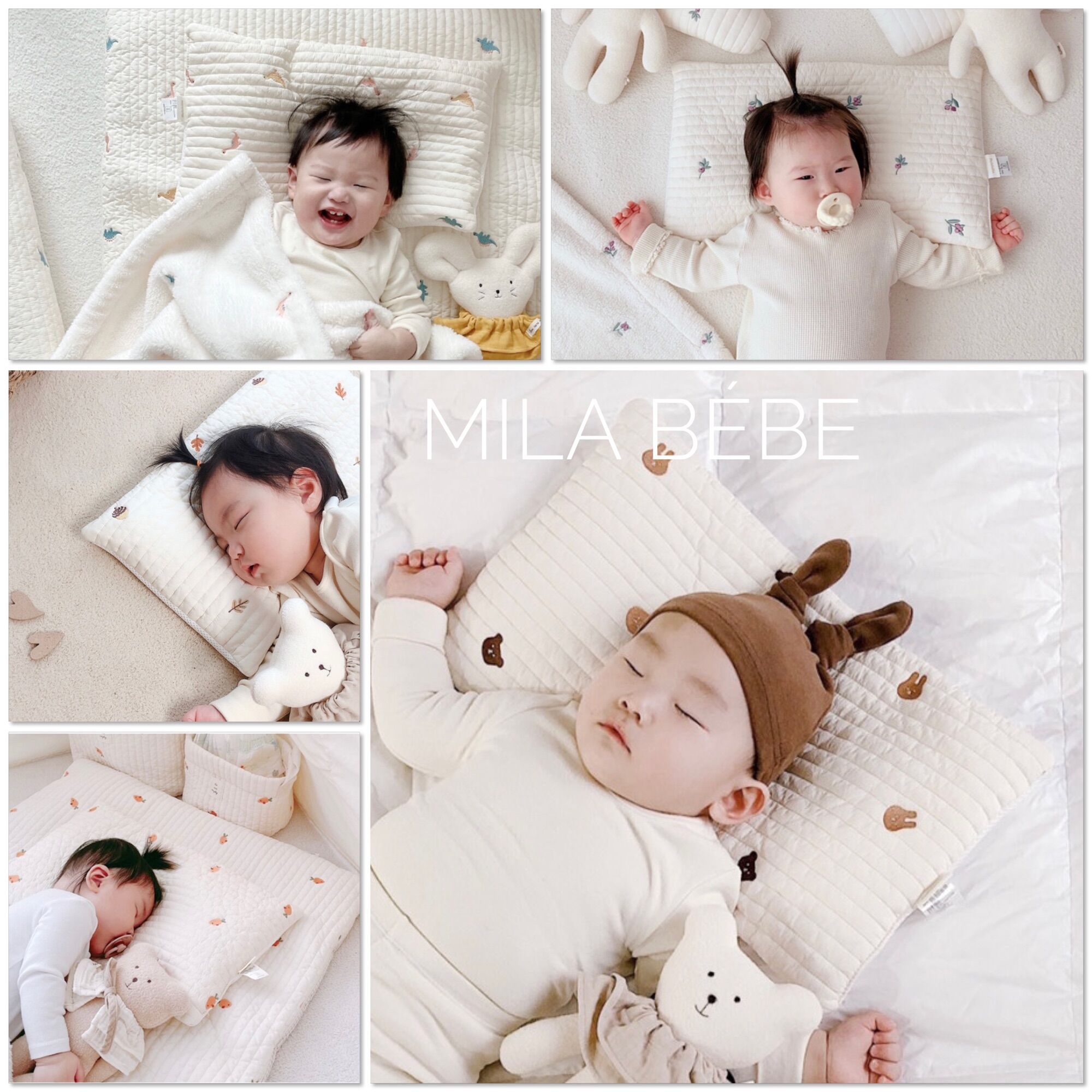 Gối nằm cho bé sơ sinh malolotte & dottodot - made in korea