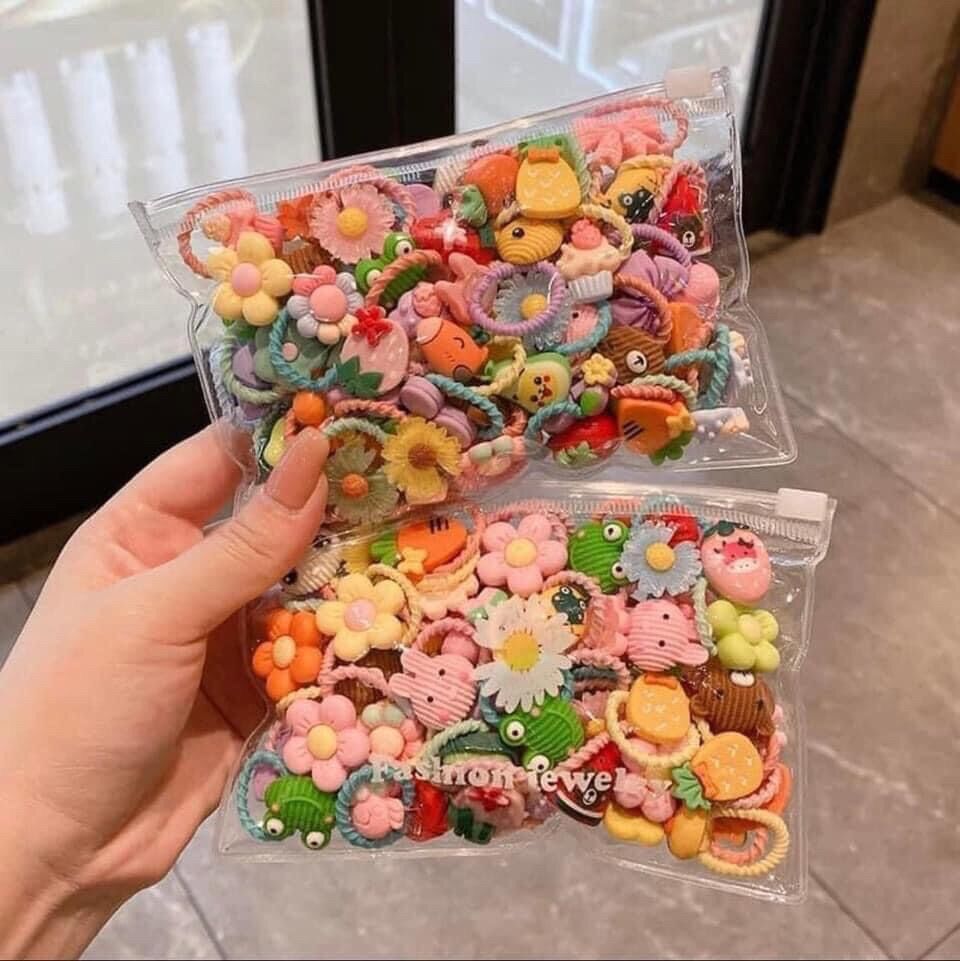Set 2 dây buộc tóc cho bé yêu mix nhiều mẫu cực xinh