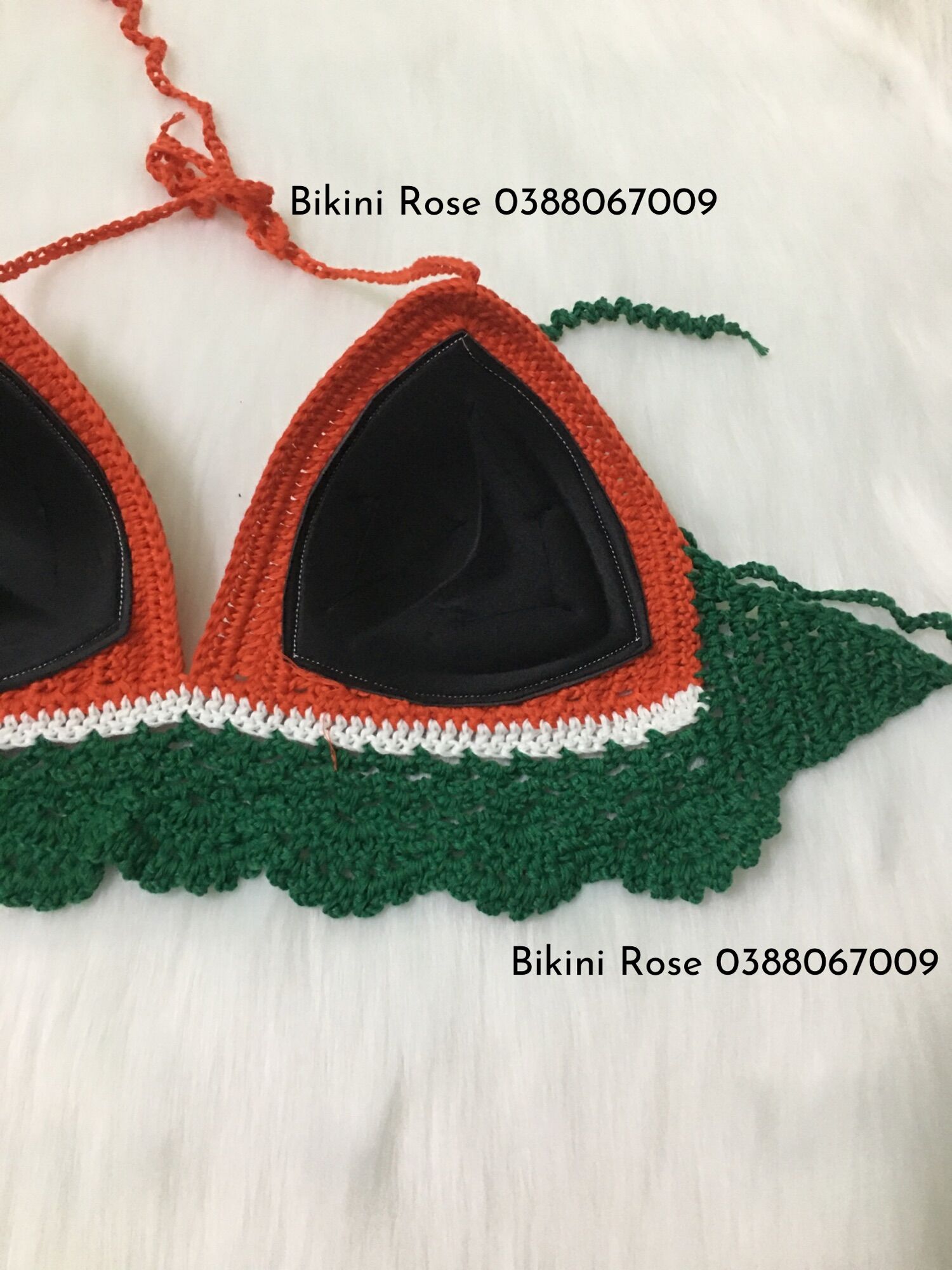 Áo len móc dưa hấu