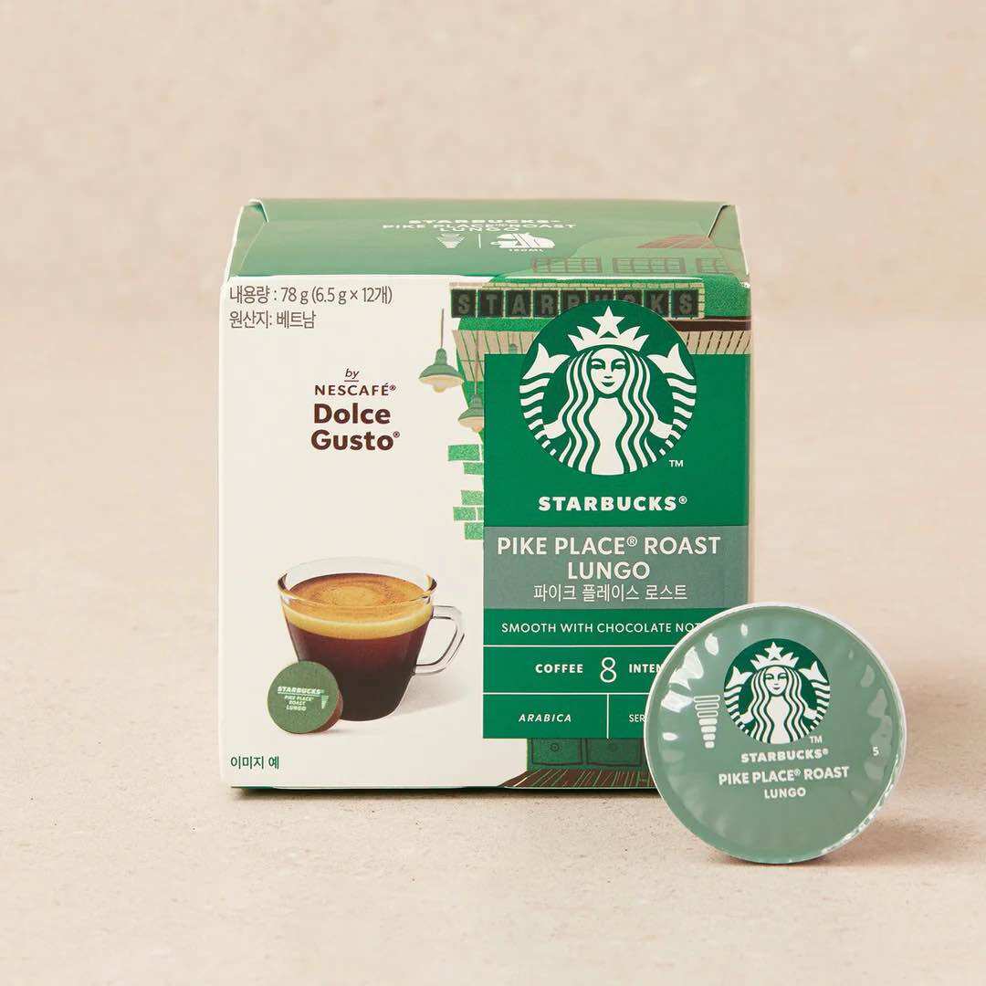 (for Dolce Gusto Machines) - Nescafe Dolce Coffee Capsules with Starbucks Pike Place Roast Flavor