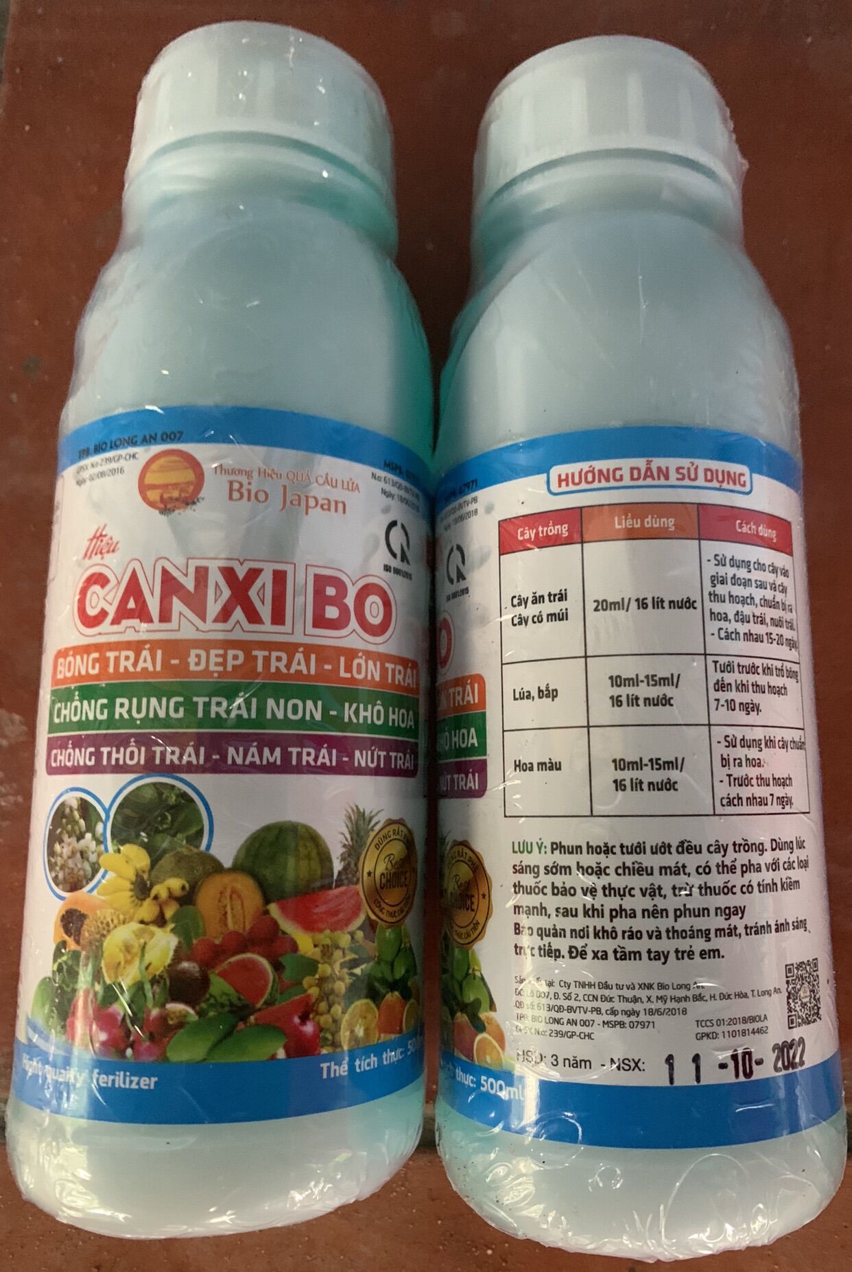 Canxibo chai 500ml thương hiệu quả cầu lửa